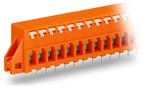 Wago  (15 PK) 741-242 | PCB terminal block, Push-button, 2.5 mm, Pin spacing 5.08 mm, 11-pole, CAGE CLAMP