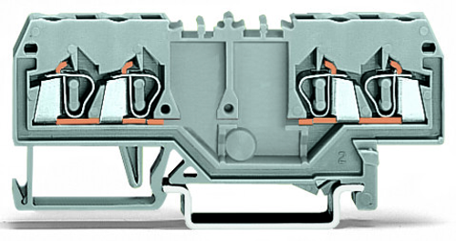 Wago 280-826 | Double potential terminal block, 2.5 mm, with double, center marker slot, for DIN-rail 35 x 15 and 35 x 7.5, CAGE CLAMP (100 PK)