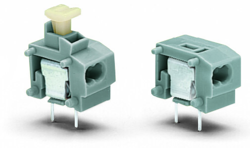 Wago  (100 PK) 235-551/332-000 | Stackable 2-conductor PCB terminal block, Push-button, 0.75 mm, Pin spac