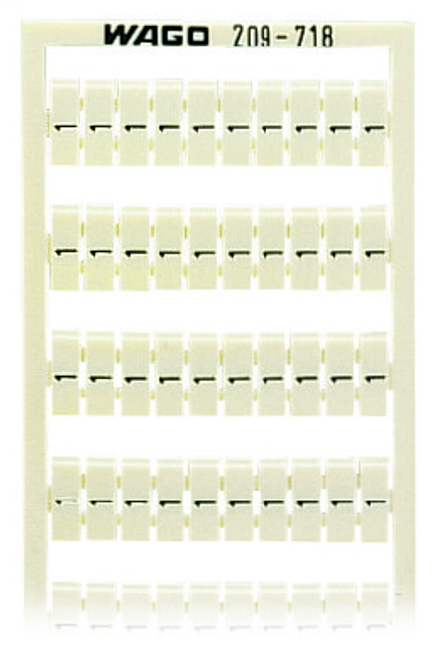 Wago 209-718 | WSB marking card, as card, MARKED, 1 / 2 (50 each), not stretchable, Vertical marking, snap-on type (5 PK)