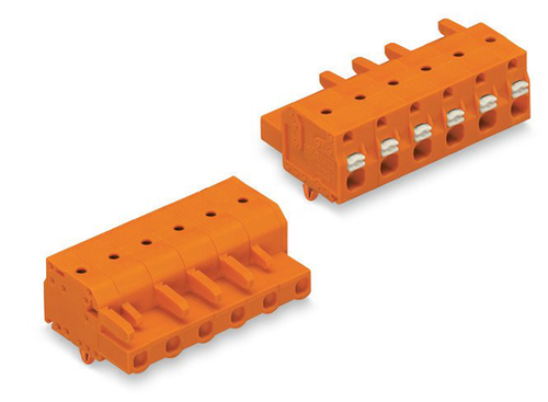 Wago  (25 PK) 2231-709/008-000 | 1-conductor female plug, Push-button, Snap-in mounting feet, 2.5 mm2, Pi