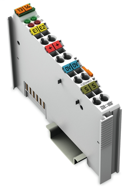 Wago 750-466/025-000 | 2-channel analog input, 2- to 4-conductor connection, Single-ended, Ext. Temperatu