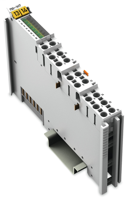 Wago 750-1417 | 8-channel digital input, 24 VDC, 3 ms, Low-side switching, 2-conductor connection