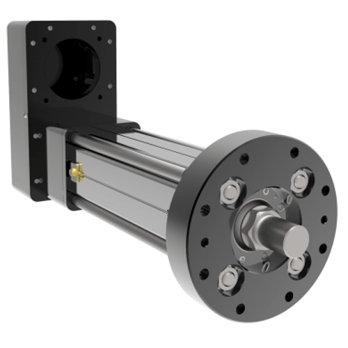 Exlar FTP215-0150-12-2-A-P10-GTA-1NN actuator with 8.5 In. (215 mm) frame, 5.9 In. (150 mm) Stroke, 0.50 In. (12 mm) Screw Lead