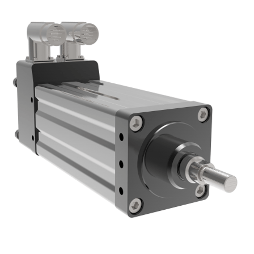 Exlar GTX080-0150-02-4-B-N actuator with 3.1 In. (80 mm) frame, 6 In. (150 mm) Stroke, IP65S, 5.08 In. (0.2 mm) Screw Lead