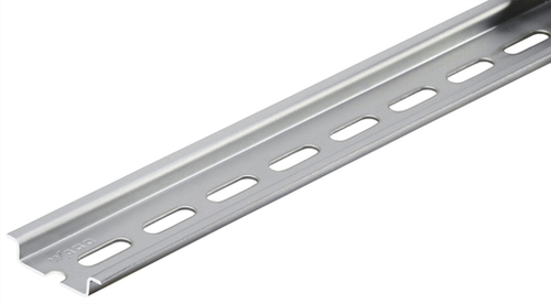 Wago 210-115 | Steel carrier rail, 35 x 7.5 mm, 1 mm thick, 2 m long, slotted, according to EN 60715, "Ho