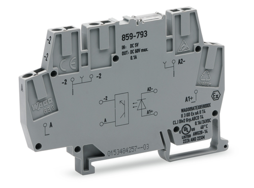 Wago (10 PK) 859-793 | Optocoupler module, Nominal input voltage: 5 VDC, Output voltage range: 20 - 60 VD