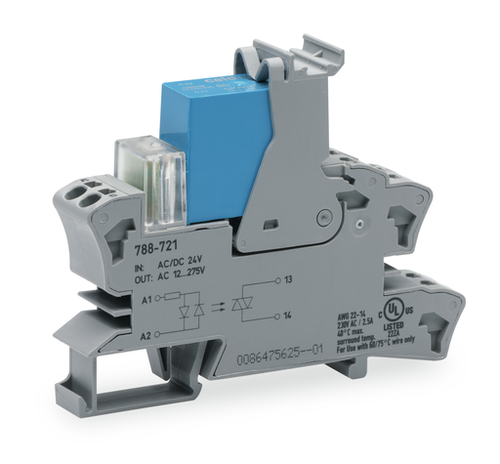 Wago 788-721 | Solid-state relay module, Nominal input voltage: 24 V AC/DC, Output voltage range: 24 - 23