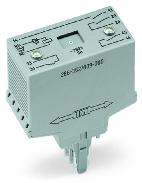 Wago 286-352/004-000 | Relay module, Nominal input voltage: 24 VDC, 4 make contacts, Limiting continuous
