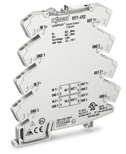 Wago 857-452 | JUMPFLEX signal conditioner, passive isolator, 2-channel