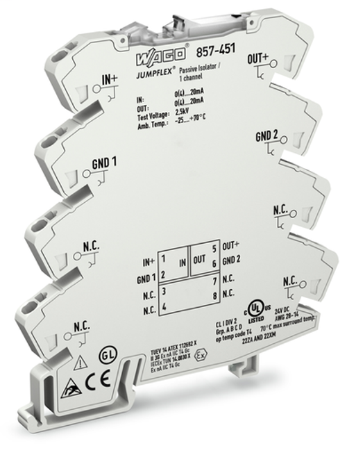 Wago 857-451 | JUMPFLEX signal conditioner, passive isolator, 1-channel