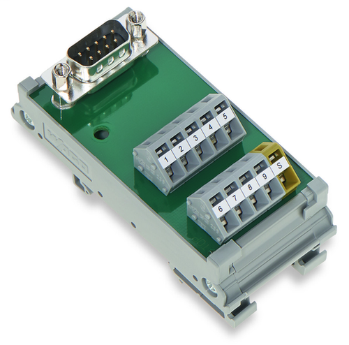 Wago 289-585 | Interface module, with solder pin, Male connector, 9-pole, Mating connector with solder co