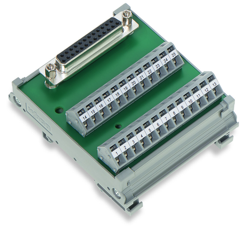 Wago 289-555 | Interface module, with solder pin, Female connector, 9-pole, Mating connector with solder