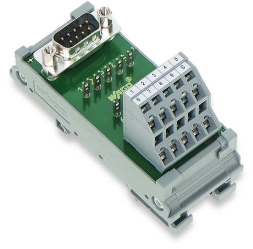 Wago 289-721 | Interface module, with solder pin, Male connector, 15-pole, Double-deck PCB terminal block