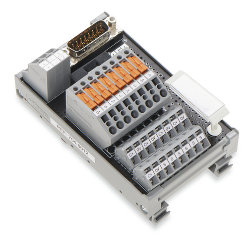 Wago 704-8012 | Interface module for system wiring, with solder pin, Male connector, 15-pole