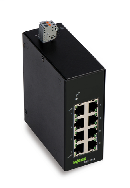 Wago 852-1112 | Industrial unmanaged ECO switch, 8-Port 1000Base-T