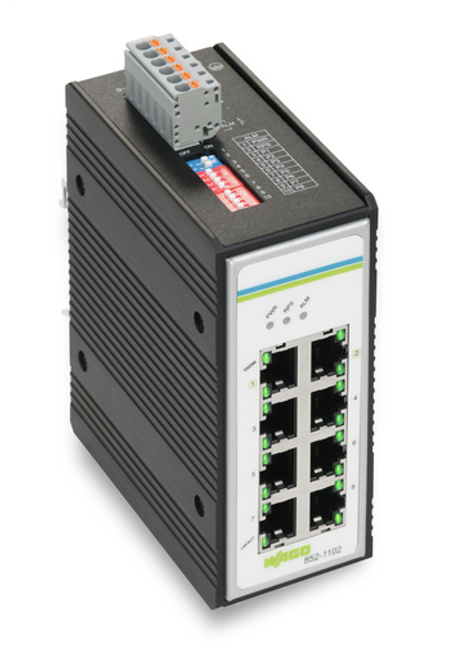 Wago 852-1102 | Industrial unmanaged switch, 8-Port 1000Base-T