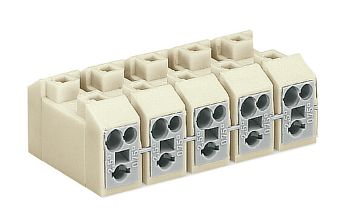 Wago 272-584 | Insulated PUSH WIRE connectors, plain, 4-pole, without push-button (500 PK)