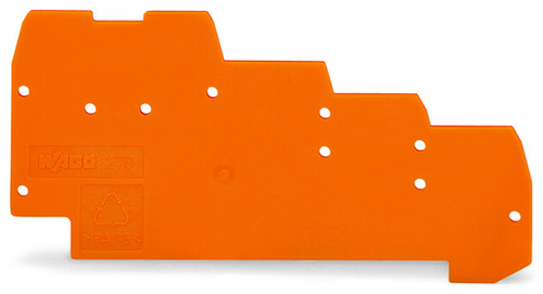 Wago 270-322 | End and intermediate plate, 1 mm thick, for quadruple-deck terminal blocks (25 PK)