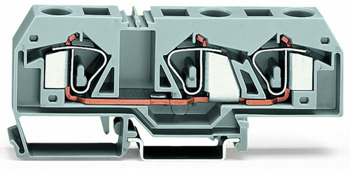 Wago 283-672 | 3-conductor through terminal block, 16 mm, center marking, for DIN-rail 35 x 15 and 35 x 7.5, CAGE CLAMP