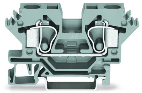 Wago 284-604 | 2-conductor through terminal block, 10 mm, lateral marker slots, for DIN-rail 35 x 15 and 35 x 7.5, CAGE CLAMP (25 PK)