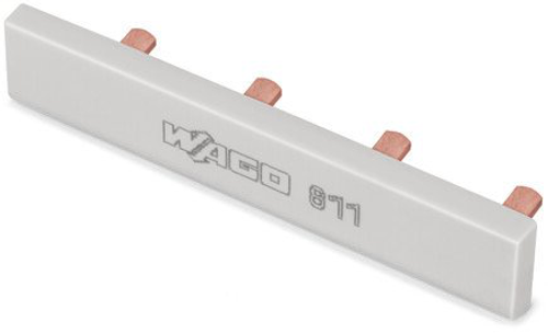 Wago 811-473 | Push-in type jumper bar, insulated, 3-way, Nominal current 63 A (10 PK)