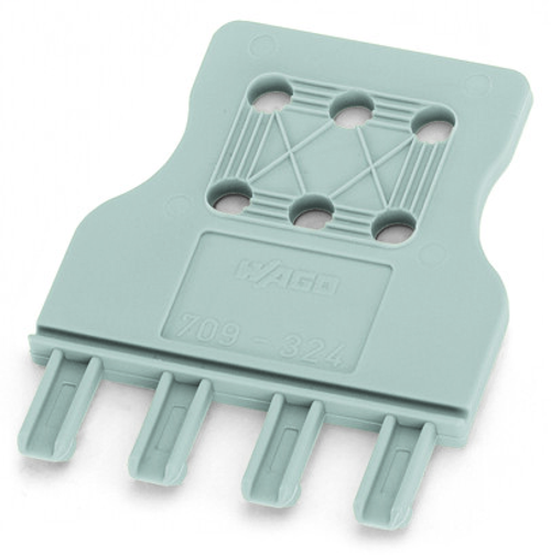 Wago 709-324 | Strain relief plate, 4-pole, for 8 mm wide terminal blocks (25 PK)