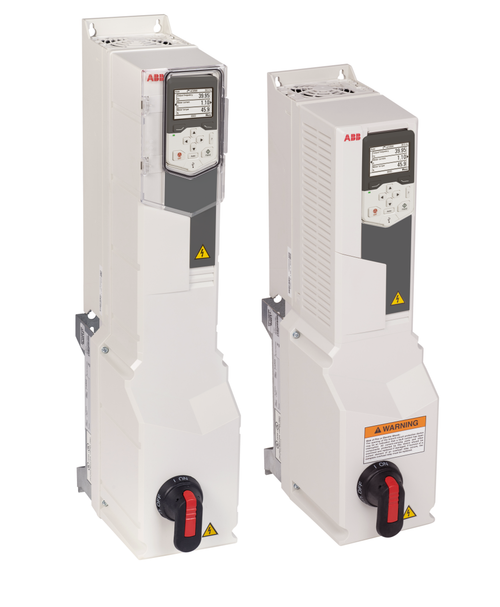 ACS580-0P-065A-4+B056+F255+G310 | ACS580 AC Drive, 3~380-480V In, 50HP, 65A, Type 1, 1.1 overload, Assistant Standard, HxWxD 40.63x8.39x14.25 in, Packaged with Disconnect, Door interlock circuit breaker (standard rated KAIC), Ethernet/IP, configured
