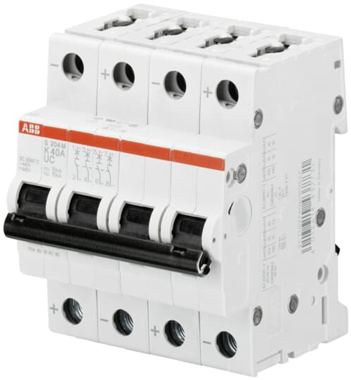 S204MUC-K32 | MCB S200MUC 4P K 32A AC/DC, Number Of Poles: 4, Interrupt Rating: (500 V DC) 10 kA / (480Y / 277 V AC) 6 kA, Trip Type: K, Amperage Rating: 32, Voltage Rating: (500 V DC) / (480Y / 277 V AC), Standard: CSA 22.2 No. 235 / IEC/EN 60947-2
