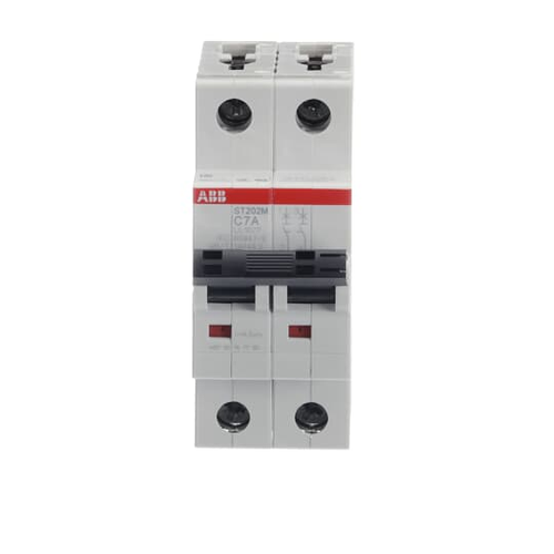 ST202M-C7 | MCB ST200M 2P C 7A UL1077, Number Of Poles: 2, Interrupt Rating: (240 V AC) 10 kA / (480Y / 277 VAC) 10 kA / (125 V DC) 10 kA, Trip Type: C, Amperage Rating: 7, Voltage Rating: (240 V AC) / (125 V DC)