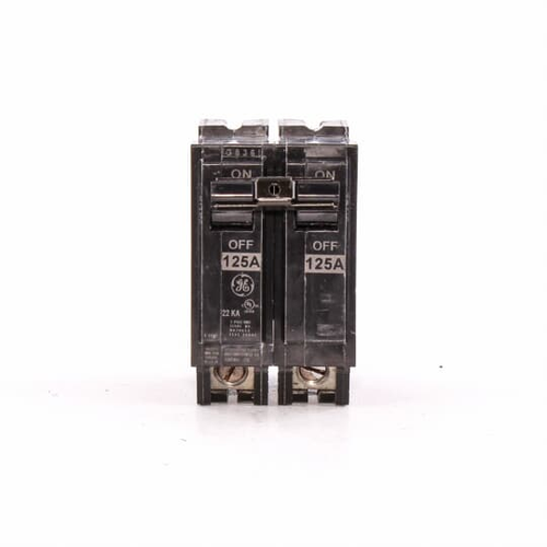 THHQL21125 | THHQL 2P 120/240V 22K IC 125 AMP, Number Of Poles: 2, Interrupt Rating: 22kA at 120 Vac/22kA at 120/240 Vac, Trip Type: LI, Amperage Rating: 125 A, Voltage Rating: 120/240 V, Standard: E11592, Frame: Q-Line, Brand Name: Q-Line (Plug-In),