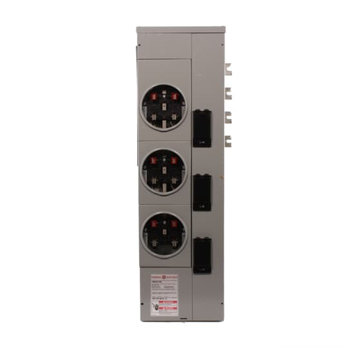 TMP8312R | MTR STACK,3-125A RING SKT,800A,1PH,4T, Voltage Rating: 120/240 V ac, Brand Name: Main Socket, Phase: Single-Phase, Three-Wire, Type: MeterMod™III, Number Of Cutouts: 3