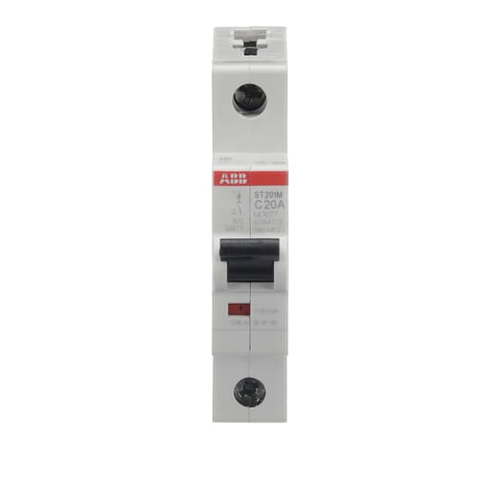 ST201M-C20 | MCB ST200M 1P C 20A UL1077, Number Of Poles: 1, Interrupt Rating: (240 V AC) 10 kA / (277 V AC) 10 kA / (60 V DC) 10 kA, Trip Type: C, Amperage Rating: 20, Voltage Rating: (240 V AC) / (277 V AC) / (60 V DC)