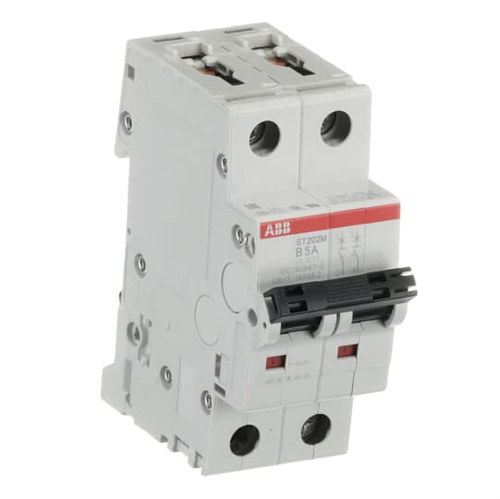 ST202M-B5 | MCB ST200M 2P B 5A UL1077, Number Of Poles: 2, Interrupt Rating: (240 V AC) 10 kA / (480Y / 277 VAC) 10 kA / (125 V DC) 10 kA, Trip Type: B, Amperage Rating: 5, Voltage Rating: (240 V AC) / (125 V DC)