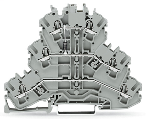 Wago 2002-3211/1000-410 | Triple-deck diode terminal block, with diode 1N4007