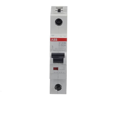ST201M-C50 | MCB ST200M 1P C 50A UL1077, Number Of Poles: 1, Interrupt Rating: (240 V AC) 10 kA / (277 V AC) 5 kA / (60 V DC) 10 kA, Trip Type: C, Amperage Rating: 50, Voltage Rating: (240 V AC) / (277 V AC) / (60 V DC)