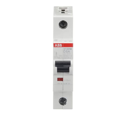 ST201M-D5 | MCB ST200M 1P D 5A UL1077, Number Of Poles: 1, Interrupt Rating: (240 V AC) 10 kA / (277 V AC) 10 kA / (60 V DC) 10 kA, Trip Type: D, Amperage Rating: 5, Voltage Rating: (240 V AC) / (277 V AC) / (60 V DC)