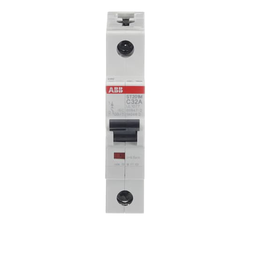 ST201M-C32 | MCB ST200M 1P C 32A UL1077, Number Of Poles: 1, Interrupt Rating: (240 V AC) 10 kA / (277 V AC) 10 kA / (60 V DC) 10 kA, Trip Type: C, Amperage Rating: 32, Voltage Rating: (240 V AC) / (277 V AC) / (60 V DC)