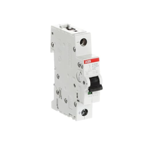 S201MUC-K25 | MCB S200MUC 1P K 25A AC/DC, Number Of Poles: 1, Interrupt Rating: (250 V DC) 10 kA / (277 V AC) 6 kA, Trip Type: K, Amperage Rating: 25, Voltage Rating: (250 V DC) / (277 V AC), Standard: CSA 22.2 No. 235 / IEC/EN 60947-2 / UL 1077