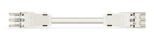 Wago 771-9993/016-102 | pre-assembled interconnecting cable, Eca, Socket/plug, 3-pole, Cod. A, H05Z1Z1-F 3G 1.5 mm2, 1 m