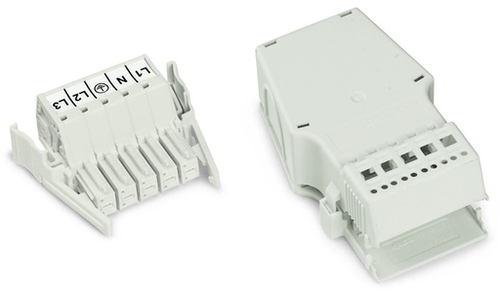 Wago (5 PK) 831-3105/1019-050 | Socket, with strain relief housing, 5-pole, Coding A, 1-conductor connection