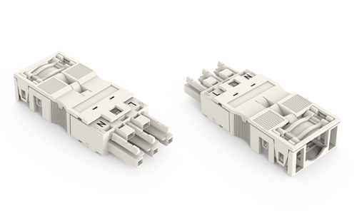 Wago (25 PK) 770-223/035-050 | Socket, with strain relief housing, 3-pole, Cod. A