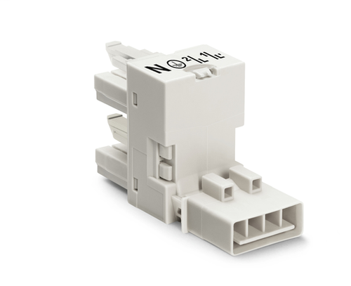 Wago (50 PK) 890-994 | h-distribution connector, 4-pole, Cod. A, 1 input, 2 outputs, outputs on one side, 2 locking levers