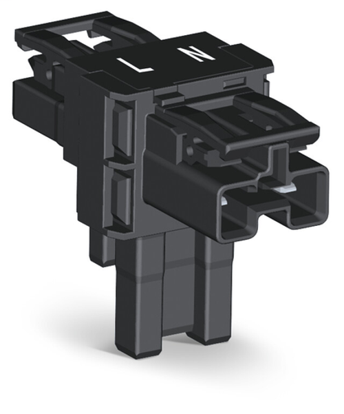 Wago (50 PK) 770-1606 | T-distribution connector, 2-pole, Cod. A, 1 input, 2 outputs, 2 locking levers