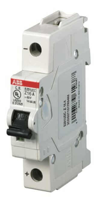 S201UDC-Z50 | S200UDC MCB 1P Z 50A 60VDC BCPD, Number Of Poles: 1, Trip Type: Z, Amperage Rating: 50, Voltage Rating: (60 V DC), Standard: UL 489