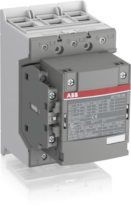 AF116-30-11-11 | CTR,3P,104A,20-60VDC/24-60VAC,1/1, Terminal Type: Double Clamp, Rated Control Circuit Voltage: 50 Hz /60 Hz 24-60 V/DC Operation 20-60 V