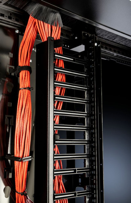 DK 9982241 | Vertical Cable Duct installs to the EIA rails or the enclosure frame for flexible and easy cable management.Image_1