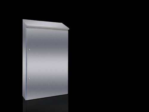 HD 1330600 | Compact enclosure HD, single-door, Enclosure solution tailored to the requirements of the food and beverage industry. Roof angled forwards by 30Deg. Seal dyed blue to clearly distinguish it from foodstuffs, Housing and door: Stainless stImage_1