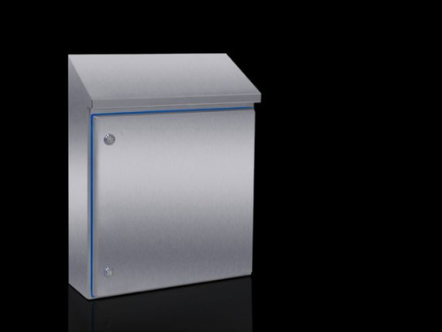 HD 1307600 | HD Compact enclosure, WHD: 510x550(H1)x669(H2)x210 mm, Stainless steel 1.4301, with mounting plate, with hinged door and silicone sealImage_1