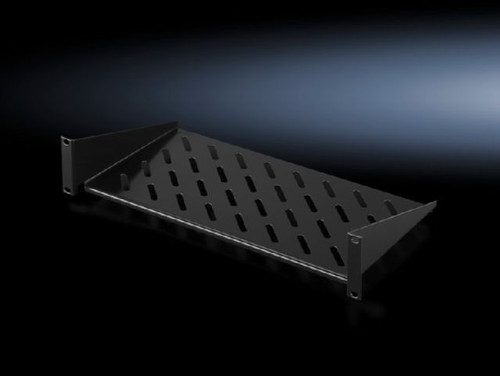 DK 5501615 | DK Component shelf, WHD: 482,6x2 Ux250 mm, 25 kg, static, distance between levels:, static installation, For 482.6 mm (19") system punchings, RAL 9005Image_1